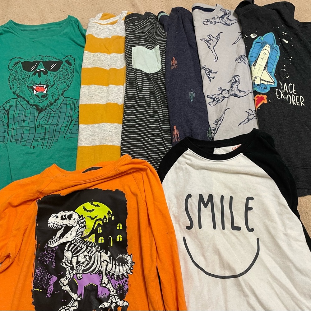 8 Cat & Jack 12/14 Boys Long Sleeve Tshirts